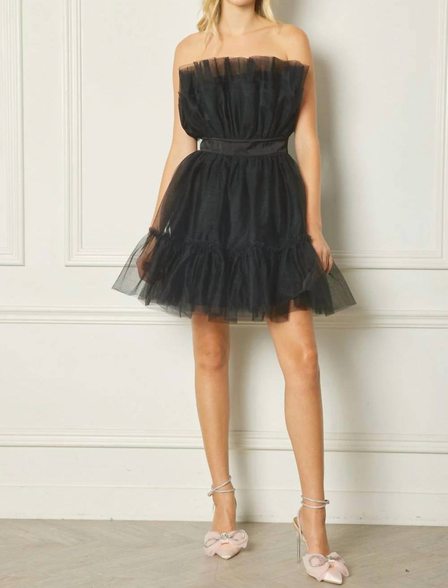 Entro - Strapless Tulle Dress