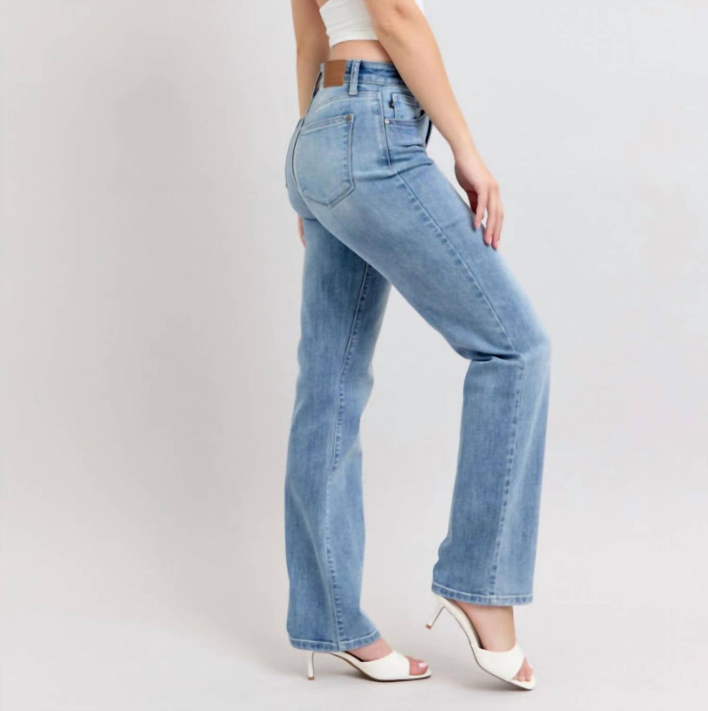 Judy Blue - High-rise Straight Leg Dad Jeans