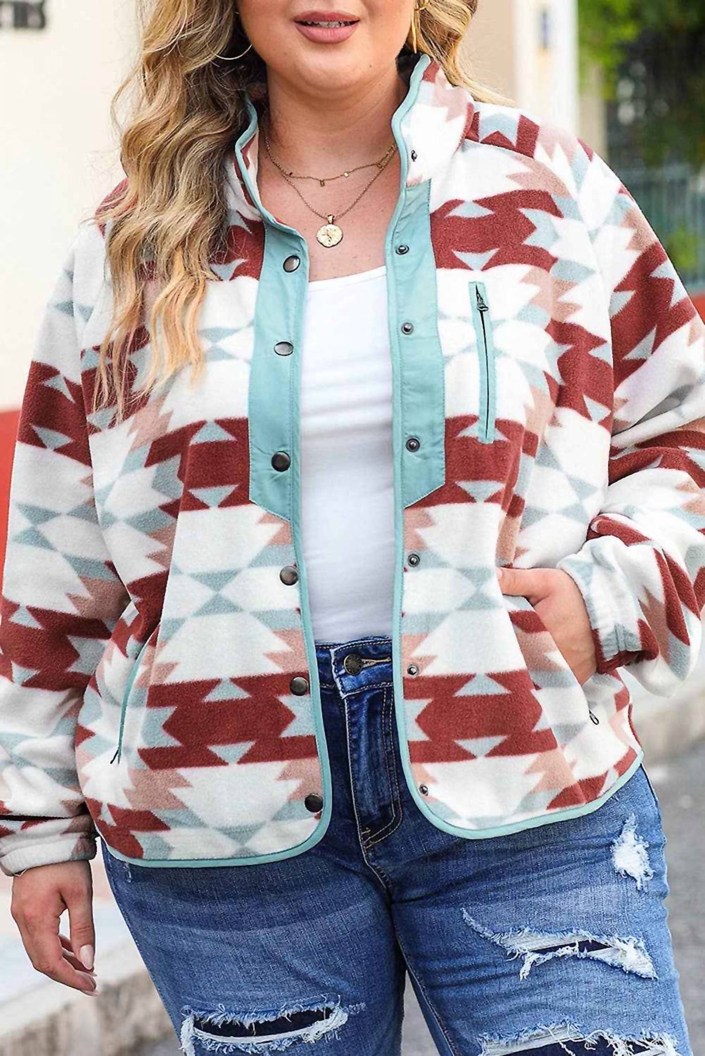 66Disco - Aztec Fleece Jacket