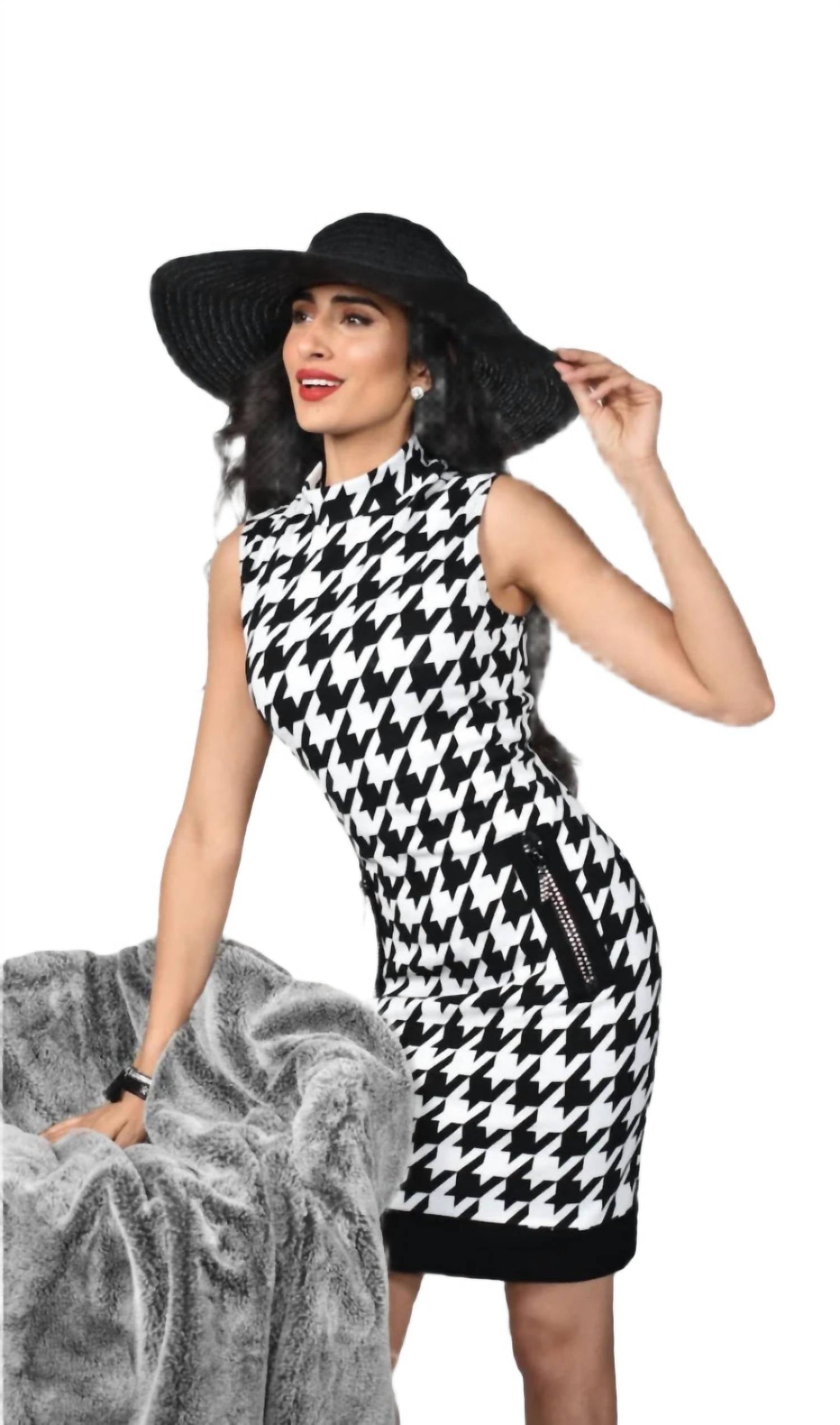 Frank Lyman - Houndstooth Print Mini Dress