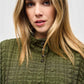 Joseph Ribkoff - Bubble Jacquard Mock Collar Jacket