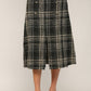 Fate - Tweed Button Front Midi Skirt