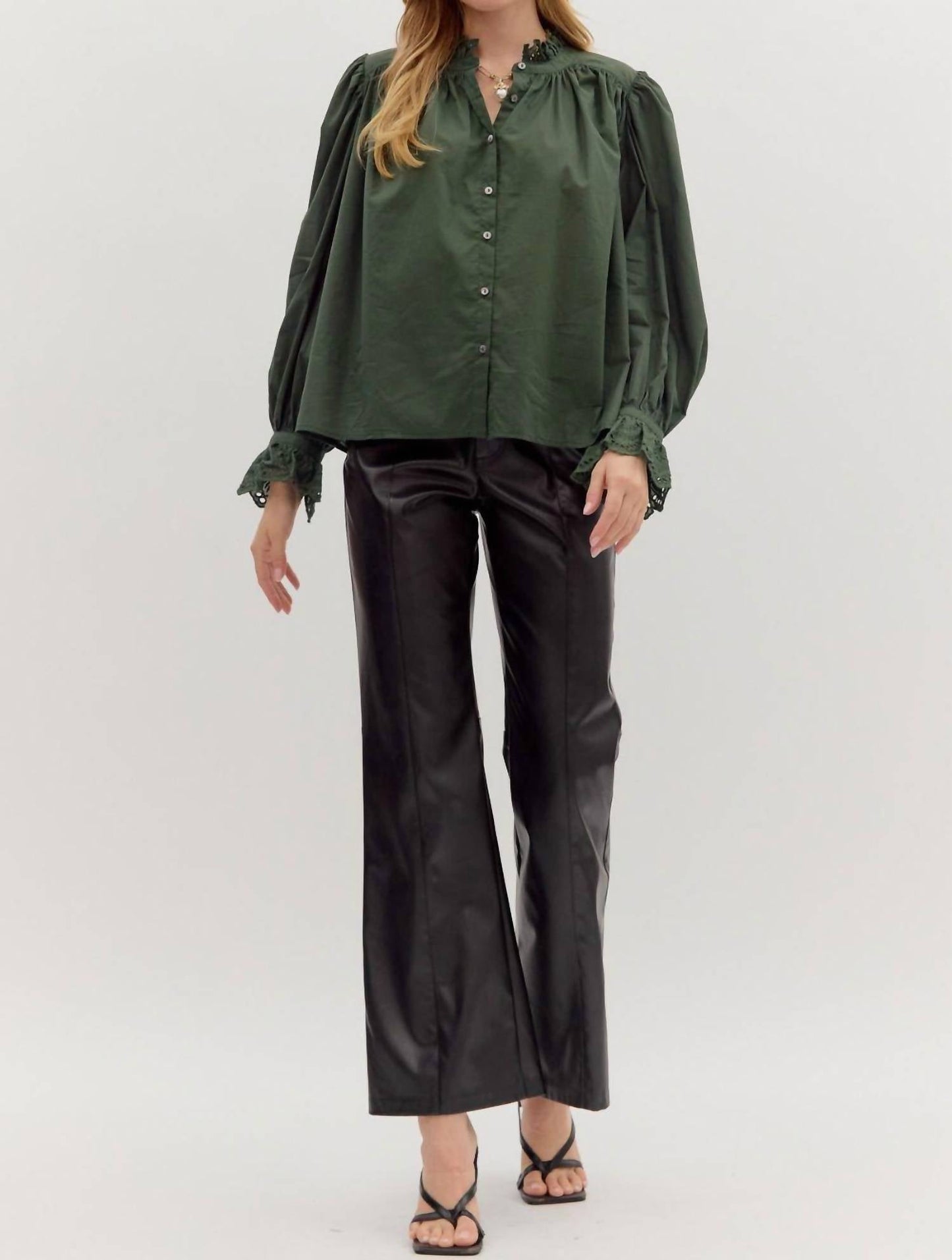 Entro - Women's Pine Ruffle Shirt