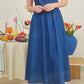 Blu Pepper - Bow Strap Denim Dress