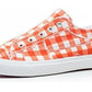 Corkys Babalu Gingham Slip-on Canvas Shoes Orange Gingham