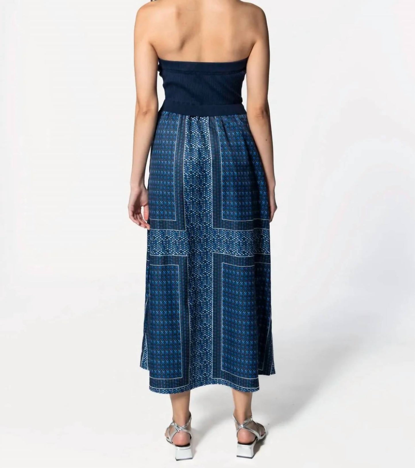 Central Park West - Tube Dress With Woven Skirt