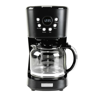 Haden Heritage 12 Cup Programmable Retro Coffee Maker Machine, Black/Chrome