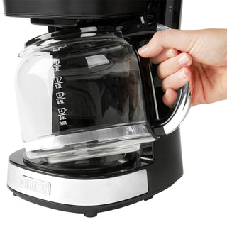 Haden Heritage 12 Cup Programmable Retro Coffee Maker Machine, Black/Chrome