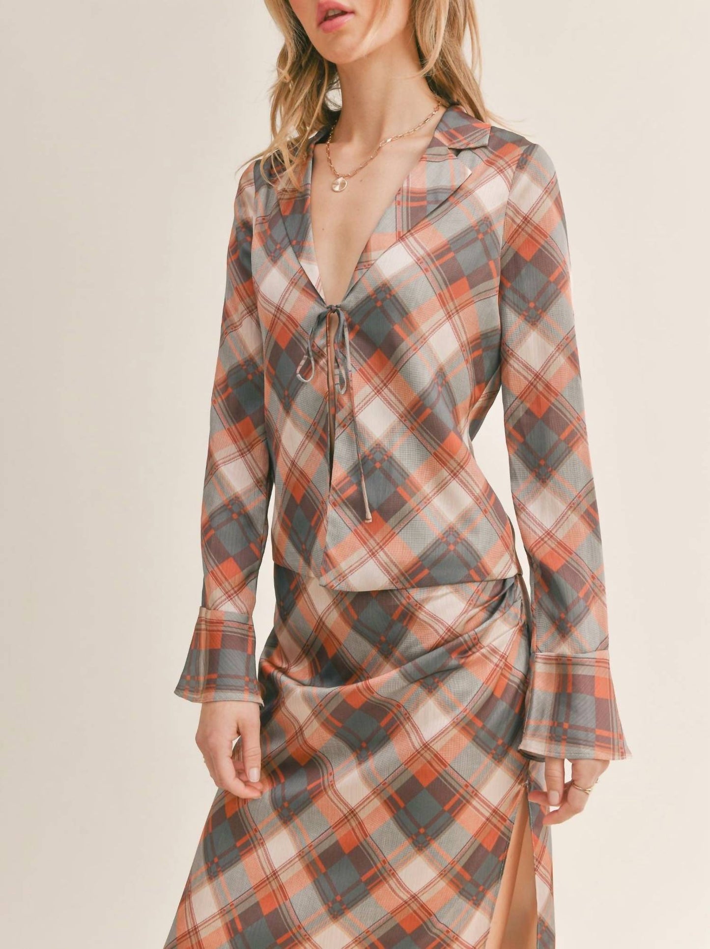Sage The Label - Almost Famous Tie Front Blouse