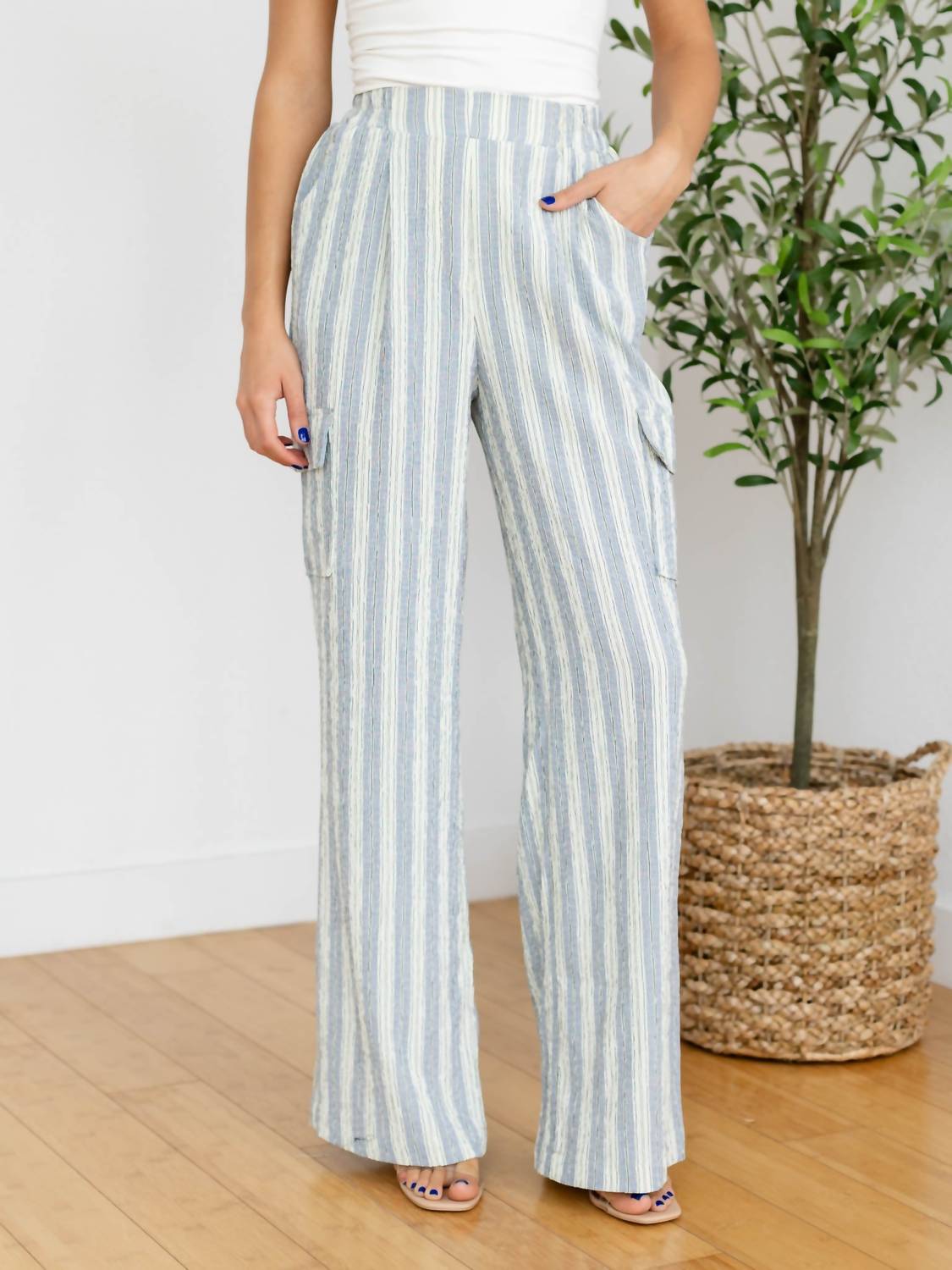 Bishop + Young - Coastal Stripe Cargo Pants