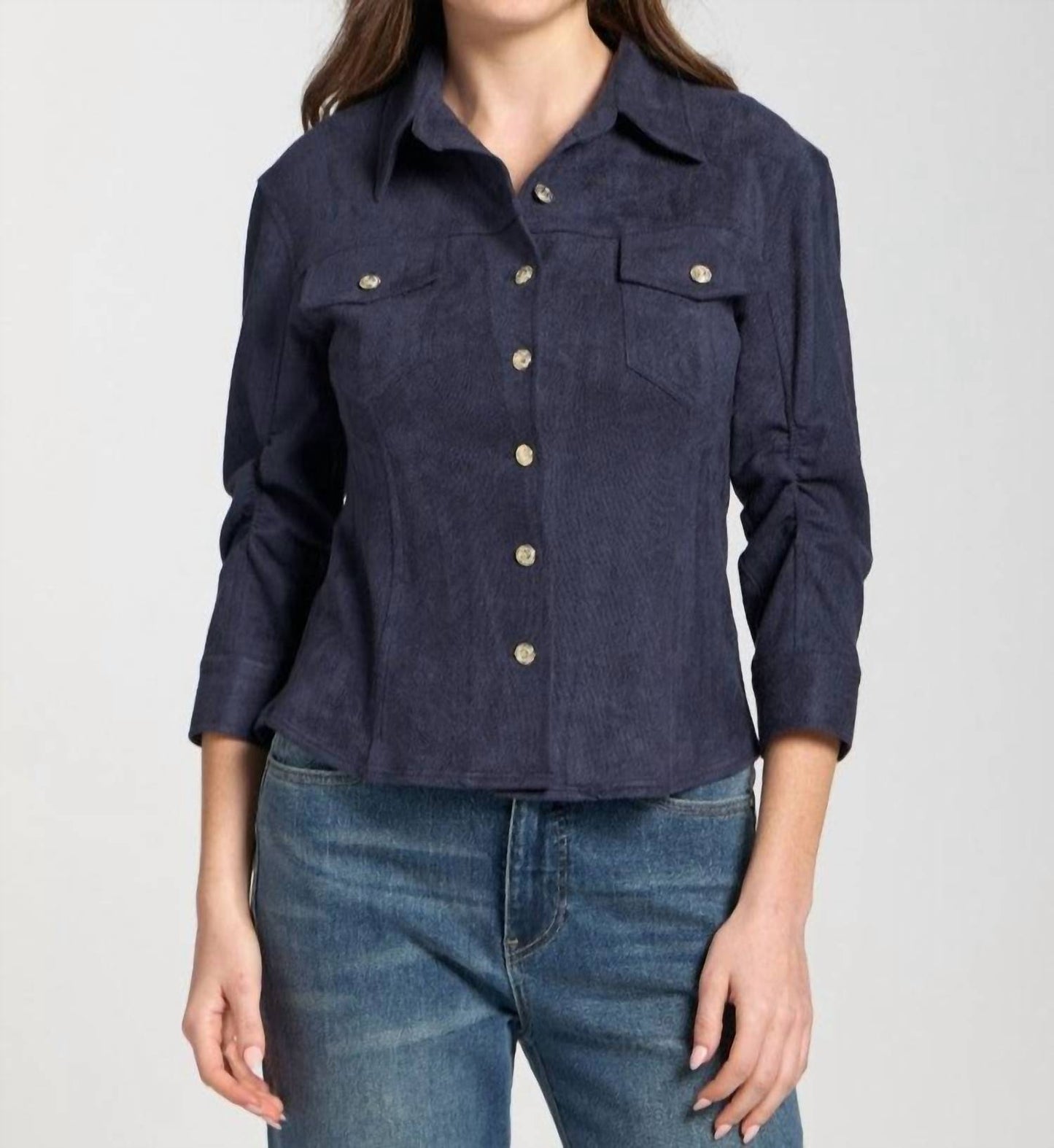 Apny - Vegan Leather Shirt Jacket
