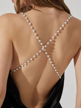 Astr - Maxime Pearl Straps Maxi Dress