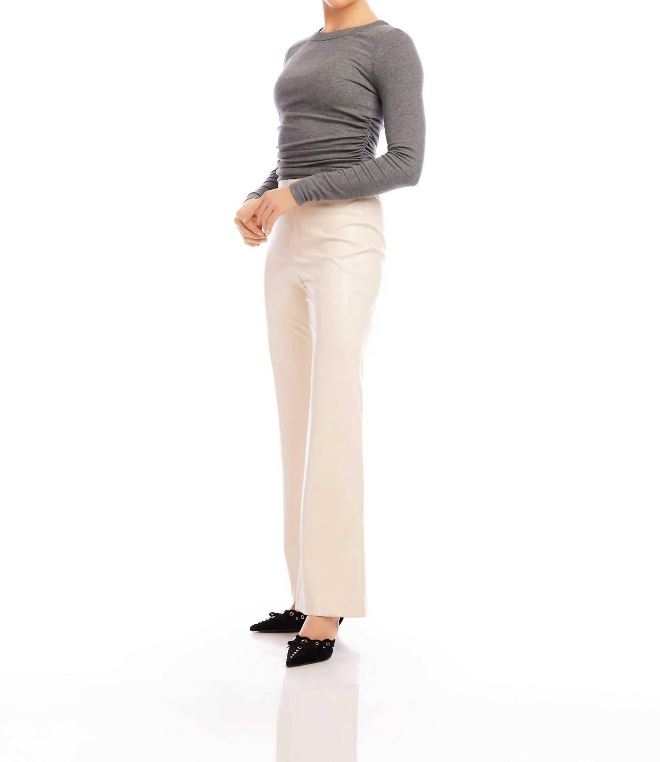Fifteen Twenty - Finley Faux Leather Wide-leg Pants