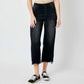 Judy Blue - Tara Ripped Raw Hem Crop Wide Leg Jeans