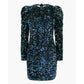 Adelyn Rae - Gale Velvet Sequins Puff Sleeve Mini Dress