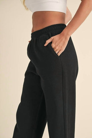 Kimberly C - Cozy Fleece Wide Leg Sweatpants