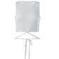525 America - Stevie Cropped Lurex Tie Tank
