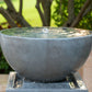 Zen Bowl Water Fountain Outdoor Bird Feeder and Garden Feature