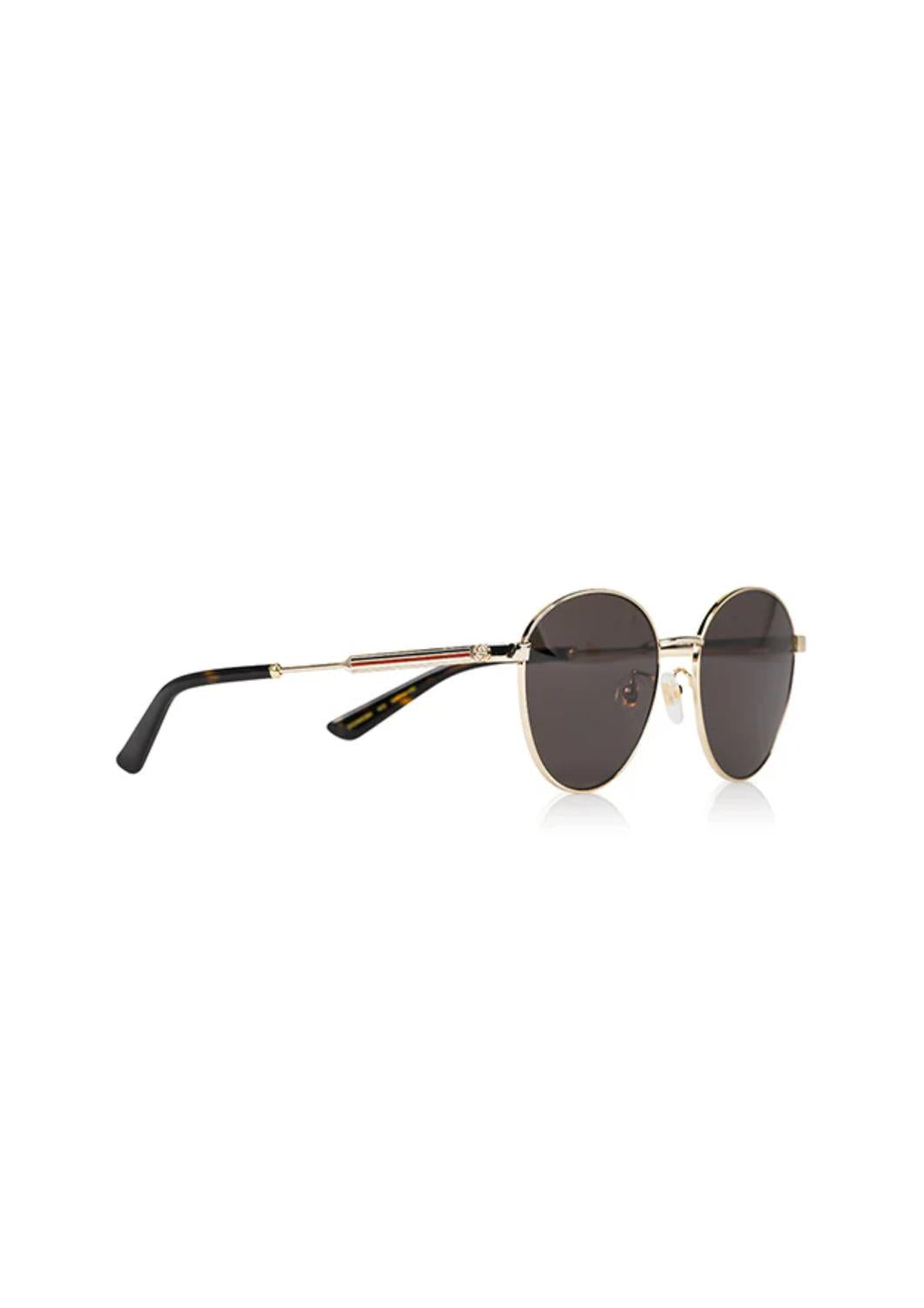 Gucci - Women's Vintage Web Round Metal Sunglasses