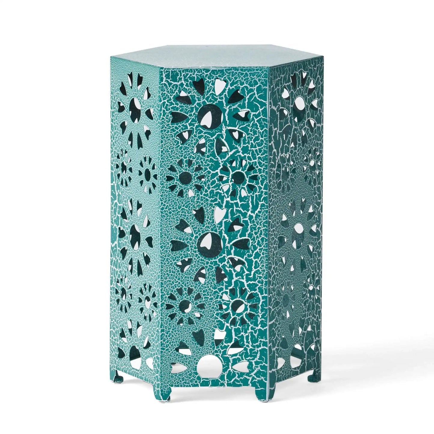 Galore Side Table With Sunburst Cut Out Design