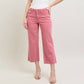 Judy Blue - Women's High Rise Garment Dyed Crop Wide Leg