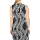 Joseph Ribkoff - Geometric Print Shirred Sleeveless Sheath Dress