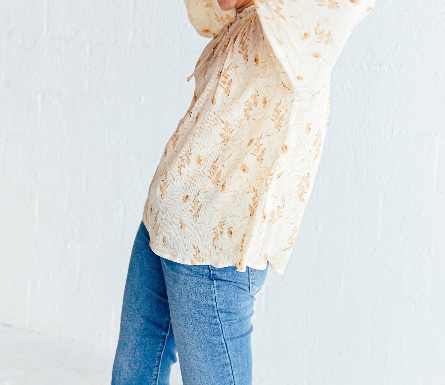 Grade & Gather - Printed Chiffon Blouse