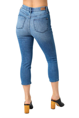 Judy Blue - HIGH WAIST PULL ON CAPRI DENIM