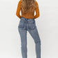Judy Blue - Mid Rise Button Fly & Cuff Options Tall Boyfriend Denim Jeans