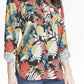 Multiples - Print Hi Lo Button Front Blouse
