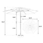 Aluminium 10ft 3-Tier Auto-Tilt Outdoor Patio Umbrella - Orange