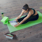 BalanceFrom Fitness 7 Piece Yoga Set with Mat, Stretch Strap & Knee Pad, Green