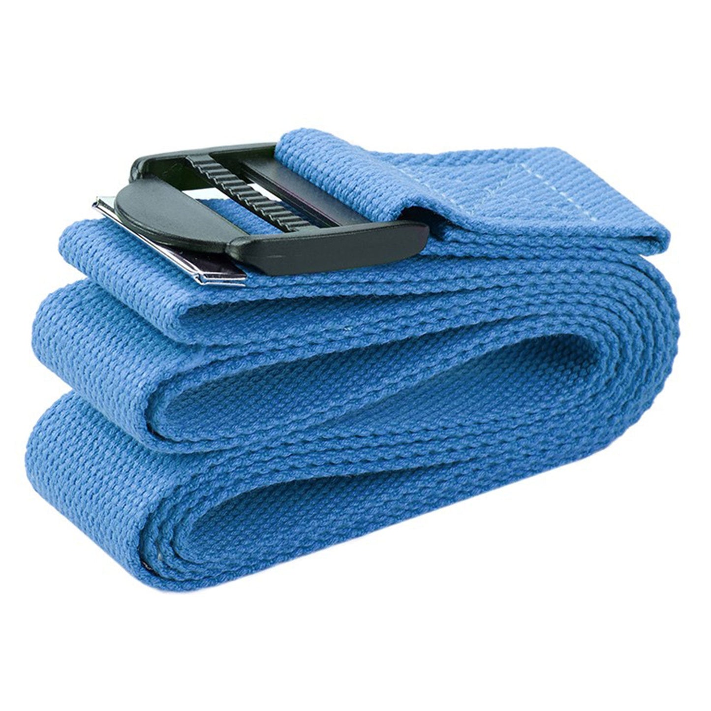 BalanceFrom Fitness 7 Piece Yoga Set with Mat, Stretch Strap & Knee Pad, Blue