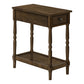 Accent End Table with 2 Tiers and Storage Drawer
