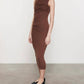 Enza Costa - Silk Rib Knit Twist Midi Dress