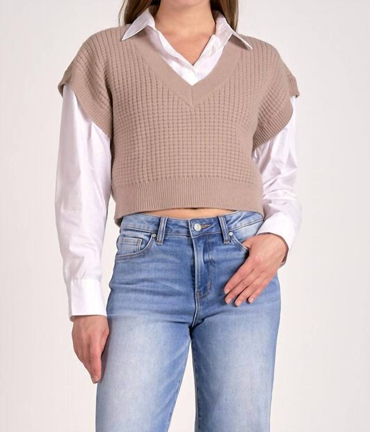 Elan - Mixed Media Sweater