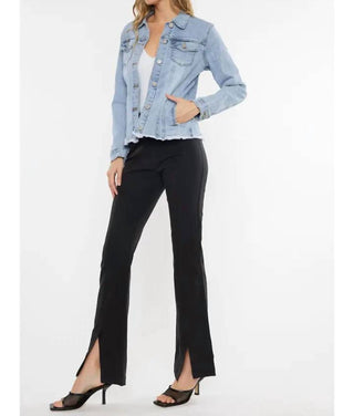 Kancan - Frayed Hem Denim Jacket