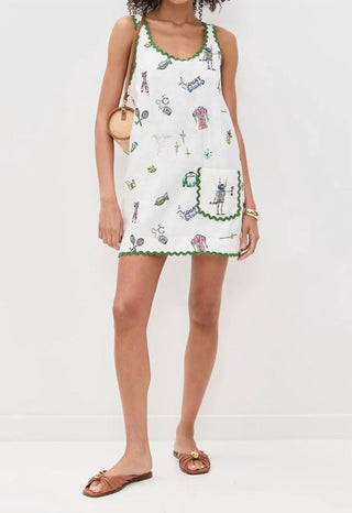 Alemais - Play Embroidered Mini Dress