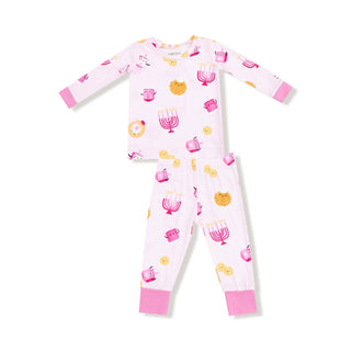 Angel Dear - Girls' Hanukkah Long Sleeve Loungewear Set