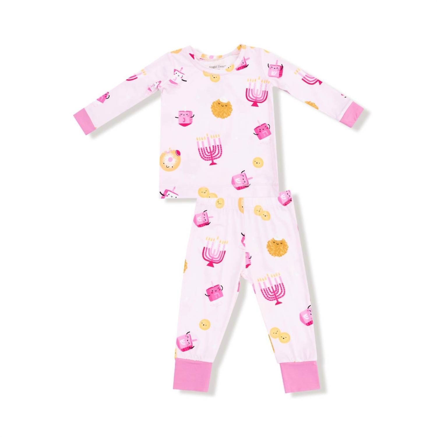 Angel Dear - Girls' Hanukkah Long Sleeve Loungewear Set
