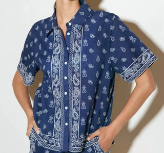 Freemarket - Bandana Blue Top