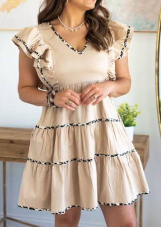 Entro - Tiered Leopard Mini Dress