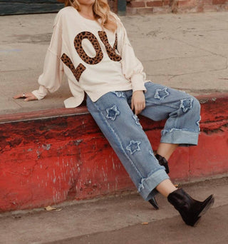 Bibi - Denim Washed Star Patched Jeans