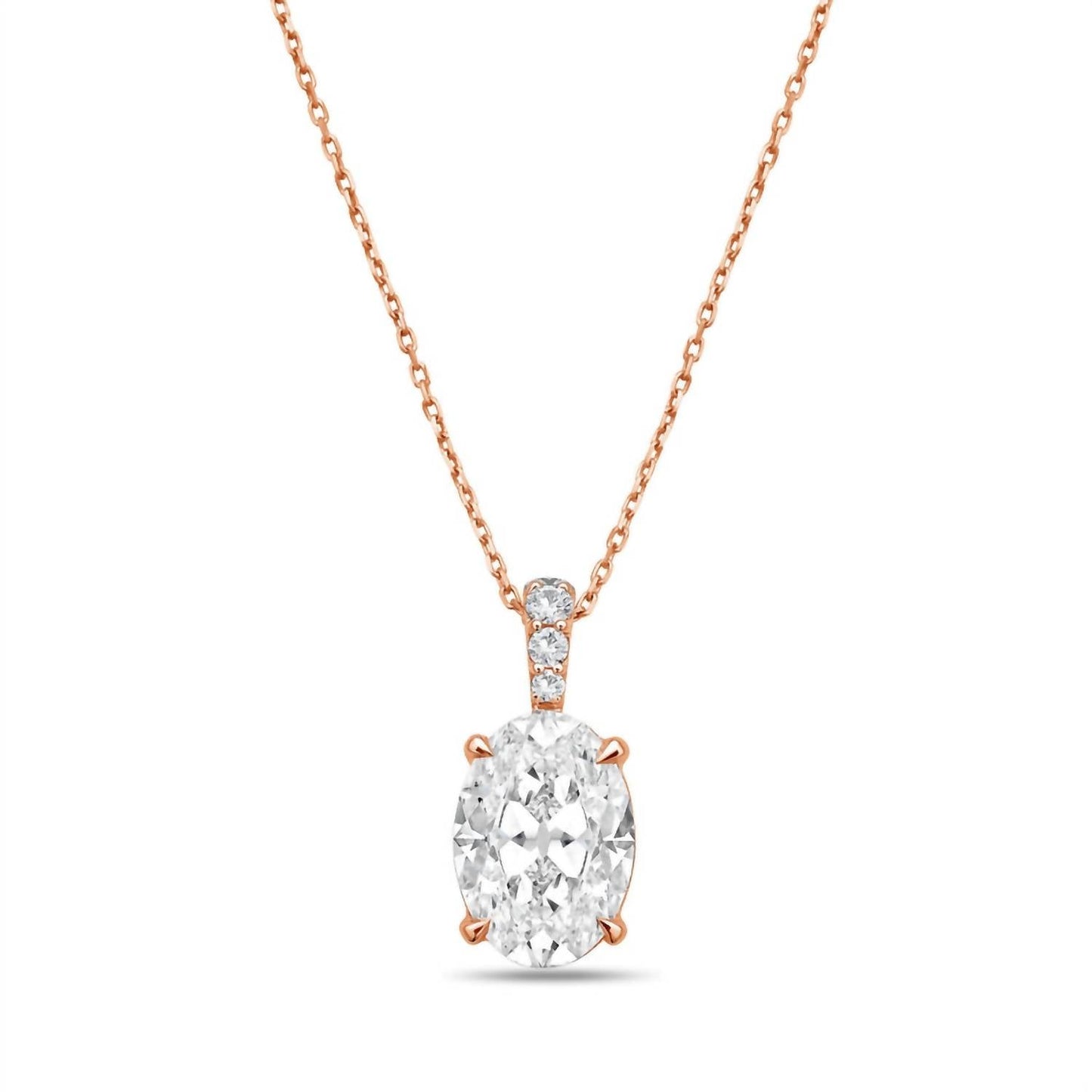 Diana M Jewels - Women's Lab Grown Diamond Solitaire Pendant Necklace