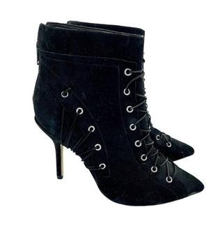 Catherine Malandrino - Women's Suede Leather Lace Up Ankle Booties