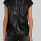 Elan - Faux Leather Sleeveless Top