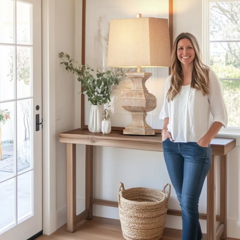 33-inch Large Retro Resin Table Lamp