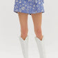 Entro - Lyla Western Motif Denim Wrap Skort