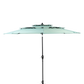 Aluminium 10ft 3 Tier Auto-Tilt Outdoor Patio Umbrella - Light Green