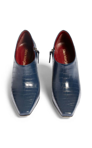 Sies Marjan - Drea Matte Patent Croco Bootie Heels